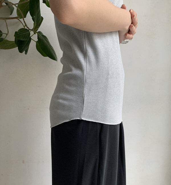  「ラメリブチュールタンク」|Tシャツ・カットソー|