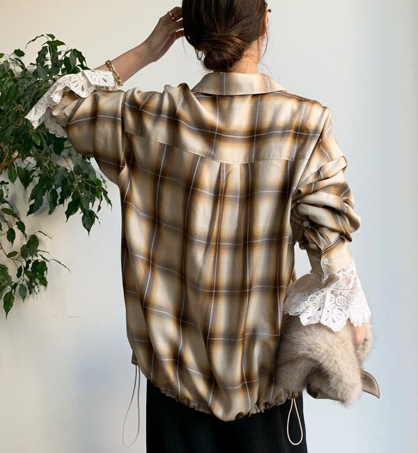  「オンブレチェックドロストシャツ」|シャツ・ブラウス|