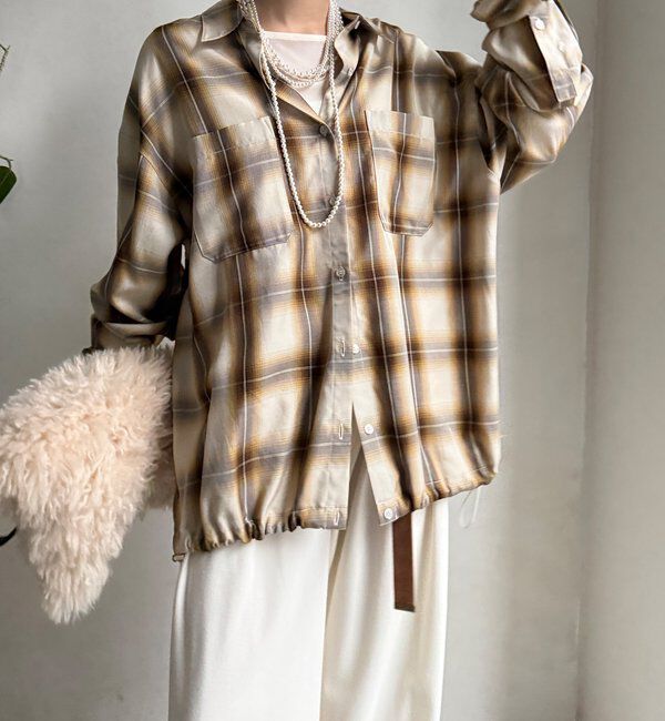  「オンブレチェックドロストシャツ」|シャツ・ブラウス|