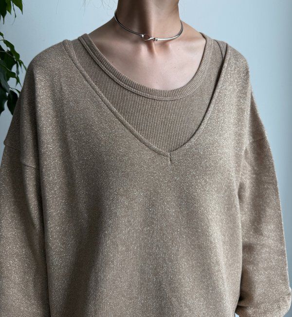  「【新色追加/インフルエンサーSAKURA企画】ラメスウェットタンクセット」|Tシャツ・カットソー|