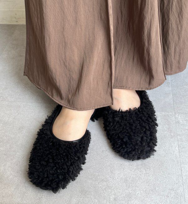  「サイドオープンボアフラットシューズ」|その他|