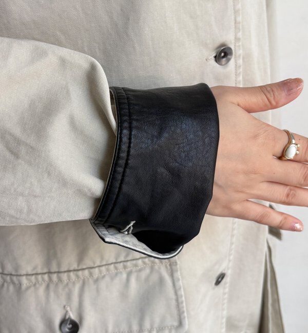  「レザーカラーカバーオールジャケット」|ブルゾン・スタジャン|