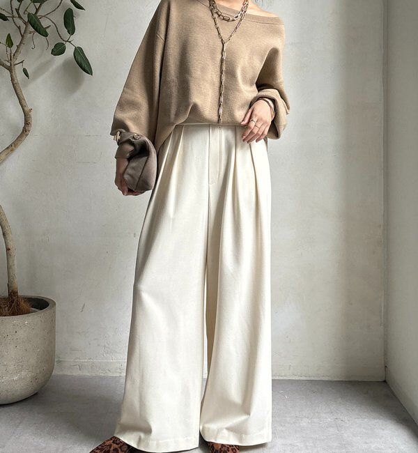  「ウォームタックワイドパンツ」|チノ|