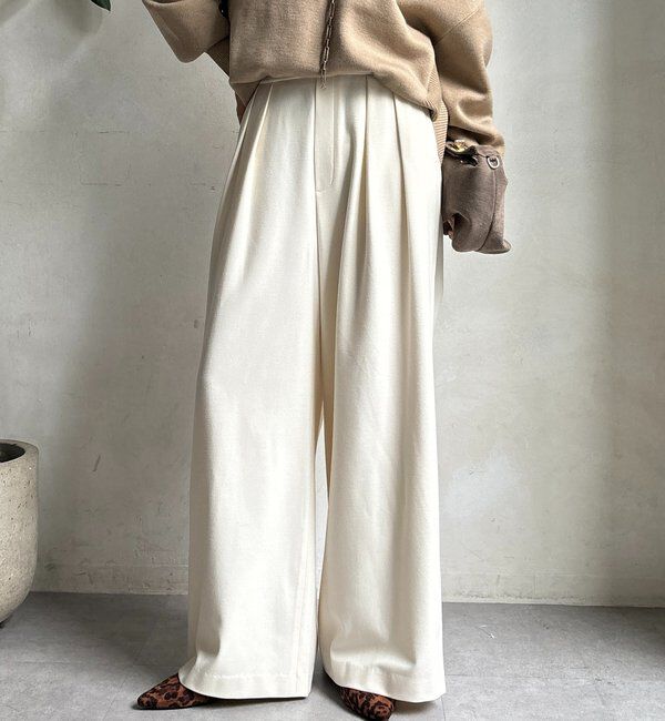  「ウォームタックワイドパンツ」|チノ|