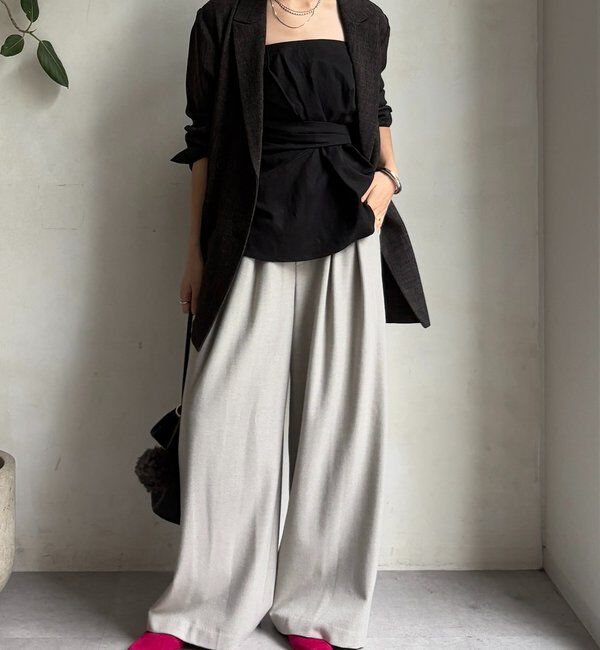  「ウォームタックワイドパンツ」|チノ|