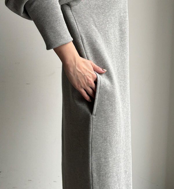  「裏毛裏起毛ヘンリーネックワンピース」|ワンピース|