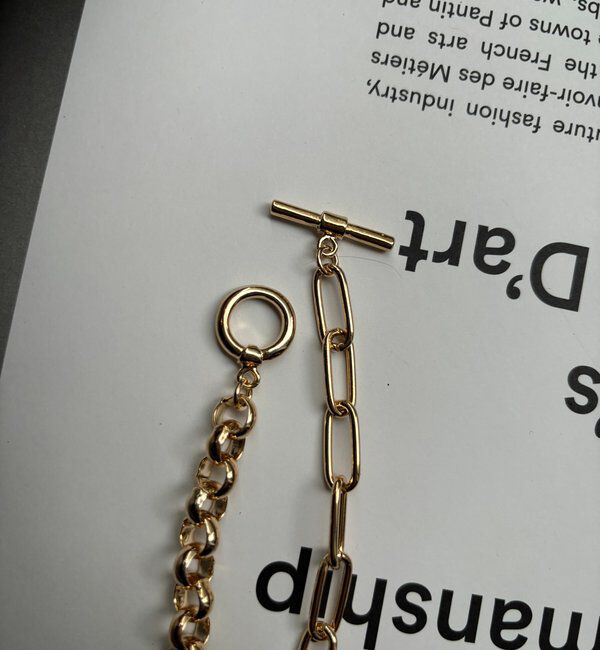  「ミックスチェーンラリエット」|ネックレス|