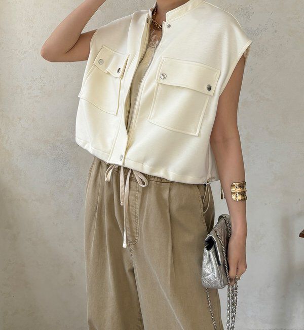  「【WEB限定】ショートベスト&times;カーゴスカートセット」|スーツ|