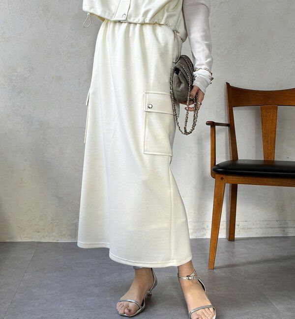  「【WEB限定】ショートベスト&times;カーゴスカートセット」|スーツ|