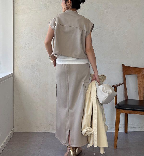  「【WEB限定】ショートベスト&times;カーゴスカートセット」|スーツ|