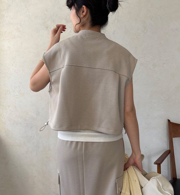  「【WEB限定】ショートベスト&times;カーゴスカートセット」|スーツ|