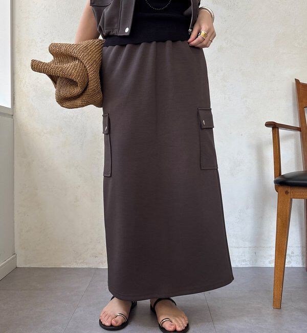  「【WEB限定】ショートベスト&times;カーゴスカートセット」|スーツ|