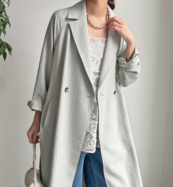  「【WEB限定】スウェードライクトレンチコート」|その他|