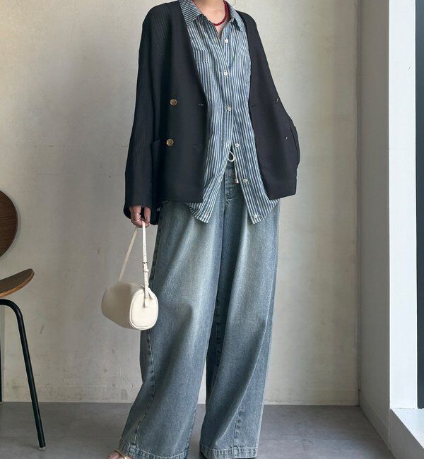  「メッシュノーカラーバックリボンジャケット」|テーラードジャケット|