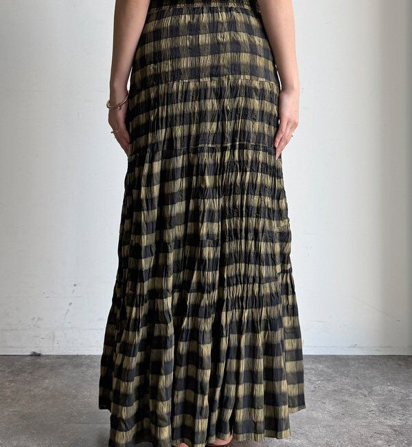  「チェックワッシャースカート」|スカート|