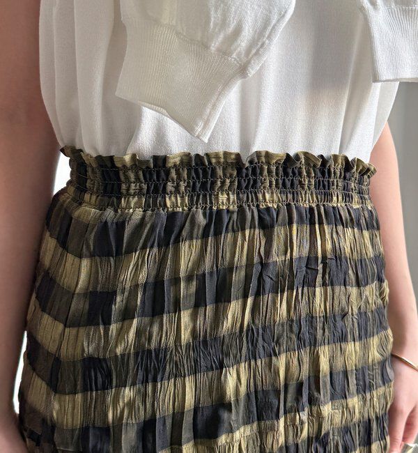  「チェックワッシャースカート」|スカート|