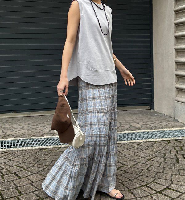  「チェックワッシャースカート」|スカート|