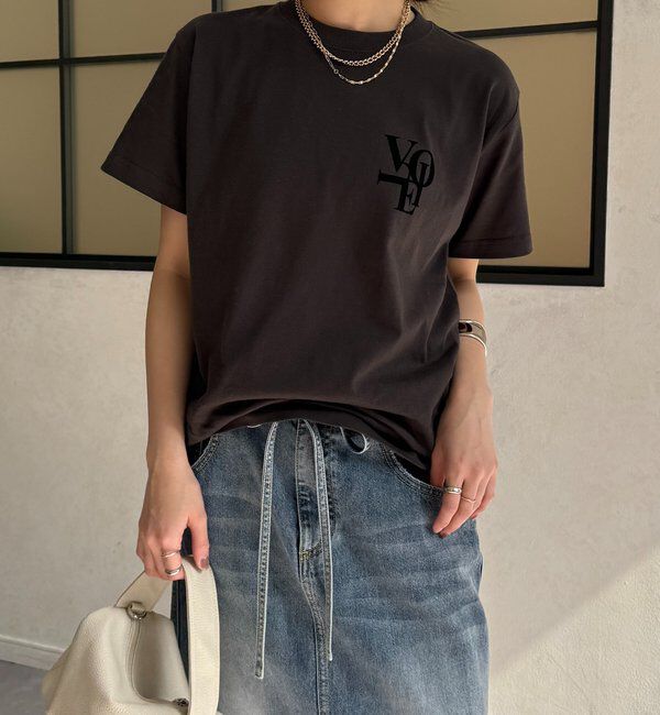  「voileワンポイントフロッキーロゴTEE」|Tシャツ・カットソー|