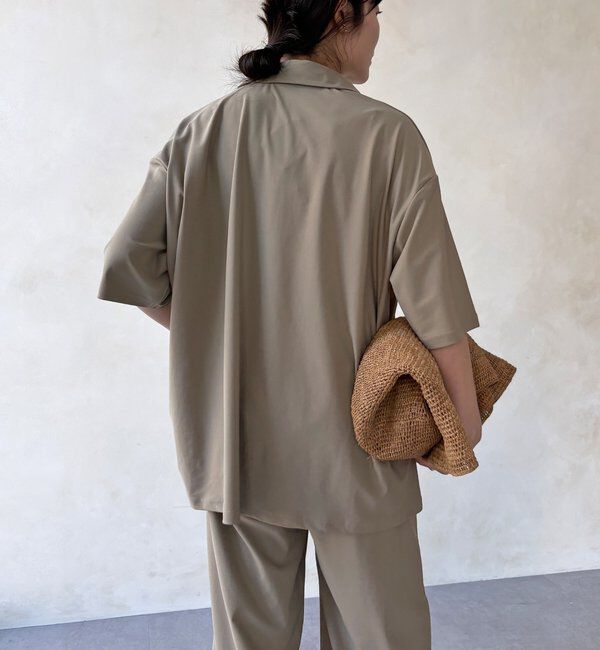  「【WEB限定】6分袖スキッパーシャツ＋ワイドパンツ」|スーツ|