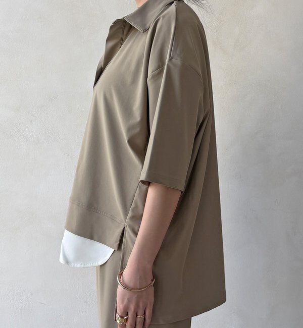  「【WEB限定】6分袖スキッパーシャツ＋ワイドパンツ」|スーツ|