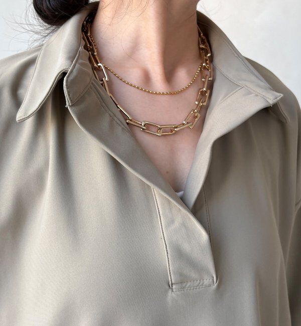  「【WEB限定】6分袖スキッパーシャツ＋ワイドパンツ」|スーツ|