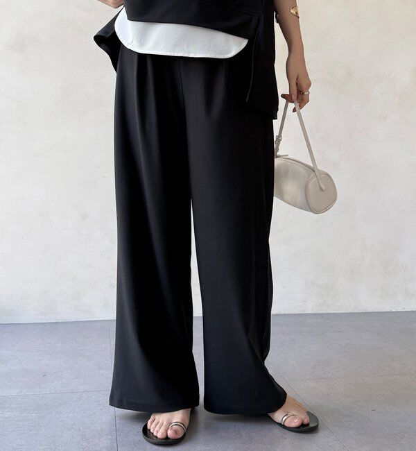  「【WEB限定】6分袖スキッパーシャツ＋ワイドパンツ」|スーツ|