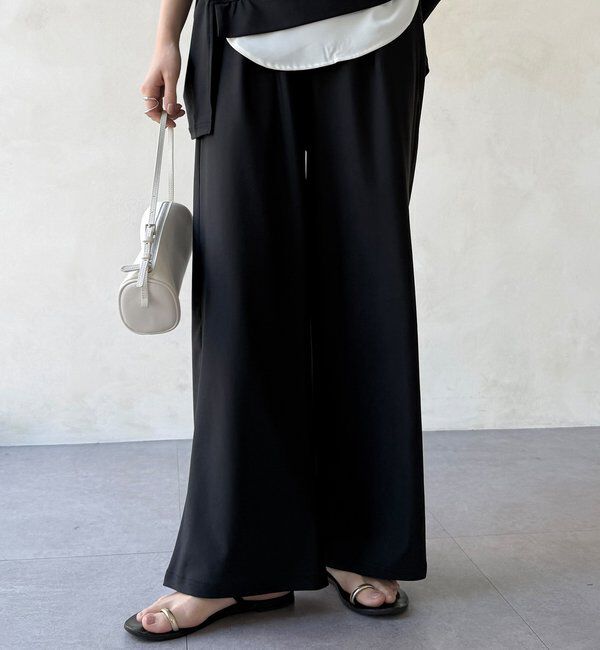  「【WEB限定】6分袖スキッパーシャツ＋ワイドパンツ」|スーツ|