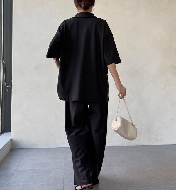  「【WEB限定】6分袖スキッパーシャツ＋ワイドパンツ」|スーツ|