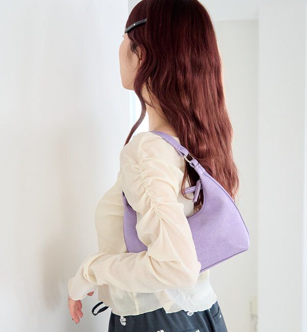  「【2サイズ展開】ストライプベロアフロッキー2wayカーディガン」|Tシャツ・カットソー|