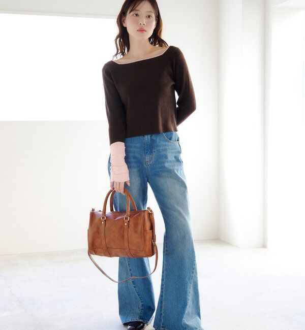  「【500mlペットボトル収納可】スタッズボストンバッグ」|ボストンバッグ|