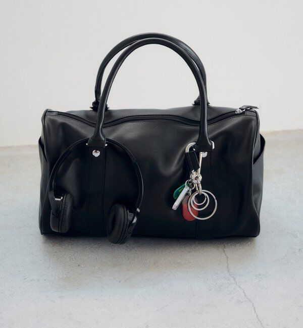  「【500mlペットボトル収納可】スタッズボストンバッグ」|ボストンバッグ|ブラック