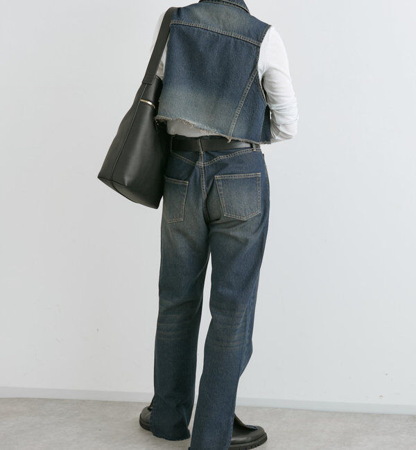  「【全骨格美脚見え！】slit DENIM」|デニム|