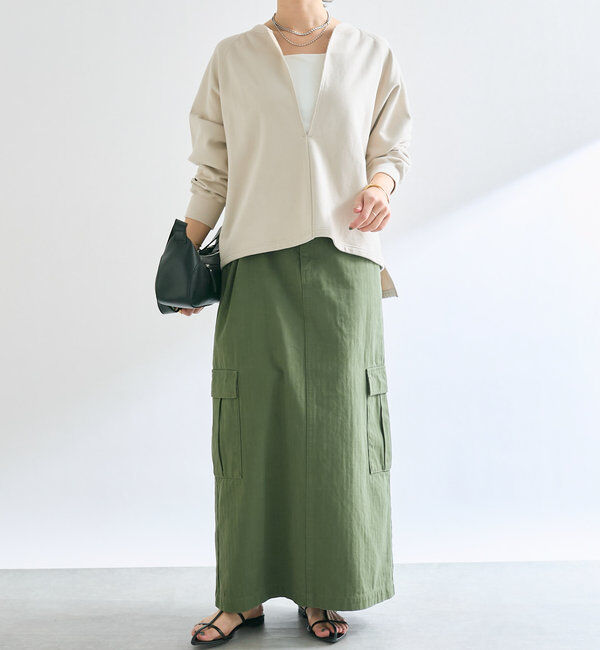  「【大人が着やすい】キーネックオーバースウェット」|Tシャツ・カットソー|