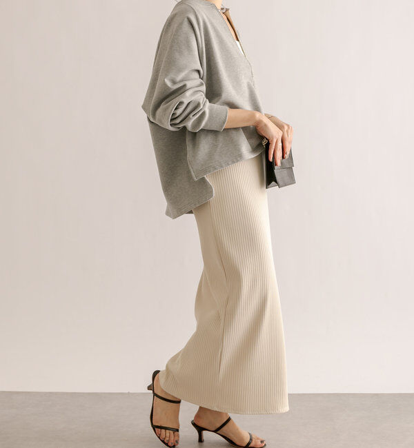  「【大人が着やすい】キーネックオーバースウェット」|Tシャツ・カットソー|