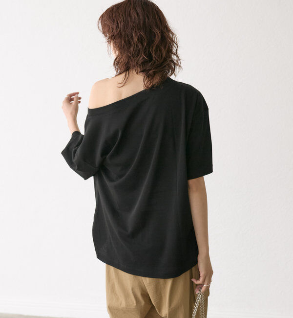  「【MONN.:.(モン)】オープンネックTee」|Tシャツ・カットソー|