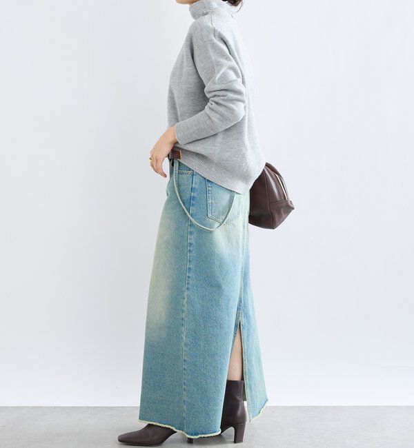  「【MONN.:.(モン)】LOOSE DENIM SKIRT」|スカート|