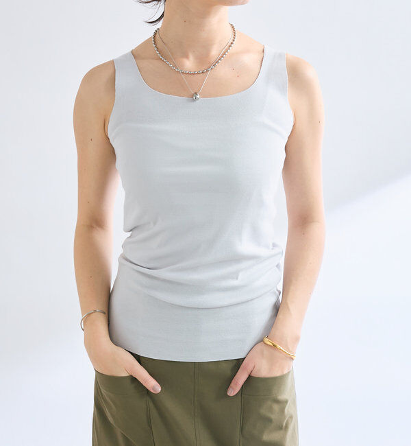  「【新色追加/RIVE DROITE 名品インナー】シームレスタンク」|キャミソール|