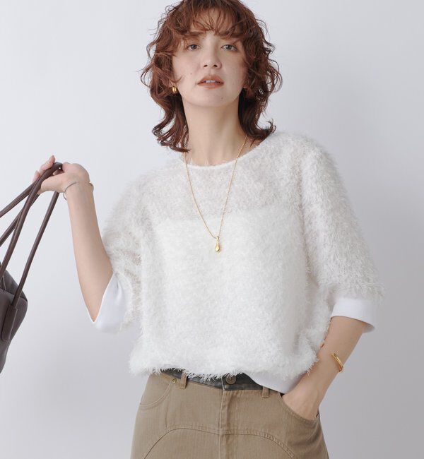  「【着映え】リブ付きフリンジブラウス」|シャツ・ブラウス|