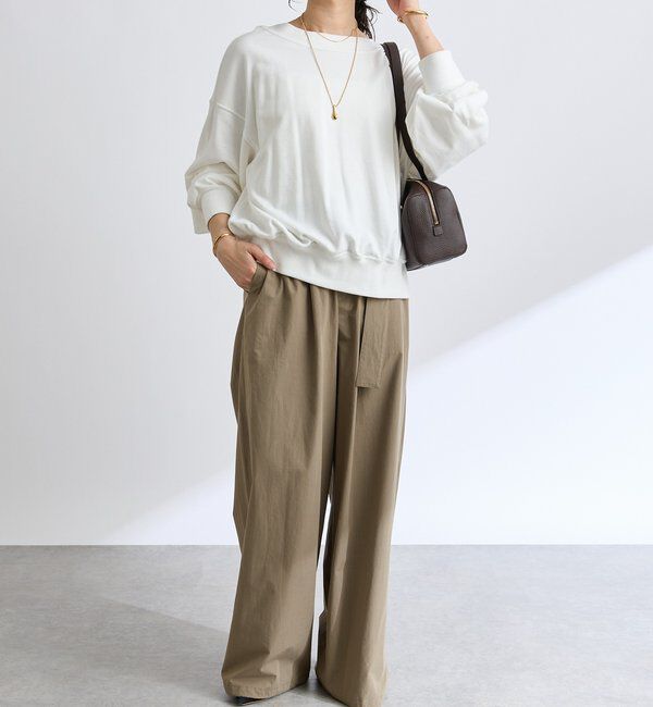  「【こなれ感抜群】ベルテッドワイドパンツ」|チノ|