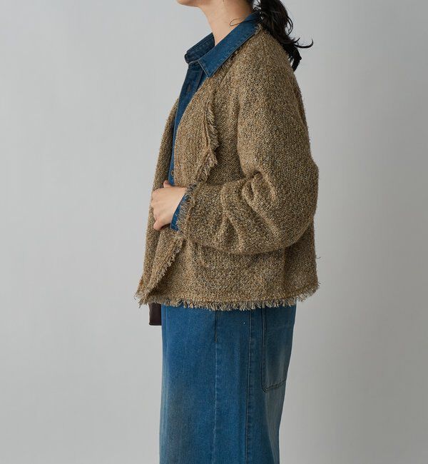  「【品のある着こなしに】リンクスツイードカーデ」|カーディガン|