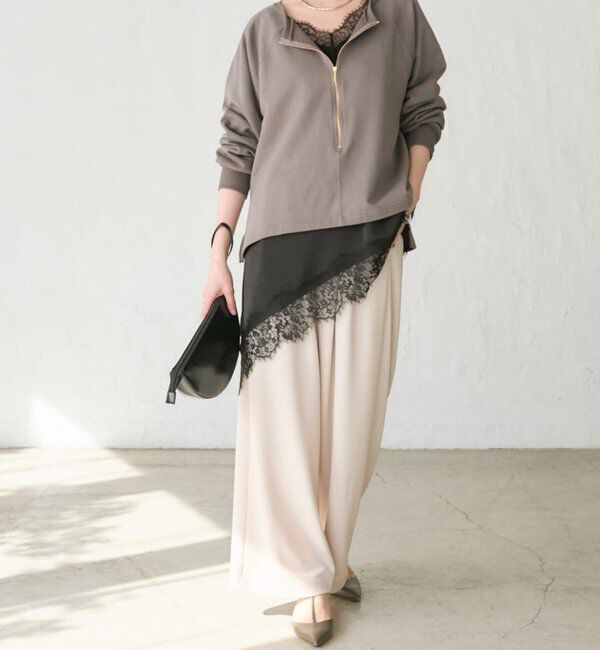  「【新色追加/抜け感◎】ハーフZIPスウェット」|Tシャツ・カットソー|