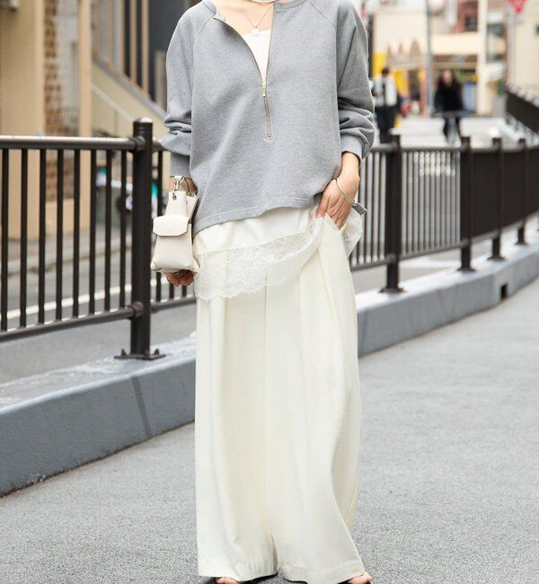  「【新色追加/抜け感◎】ハーフZIPスウェット」|Tシャツ・カットソー|