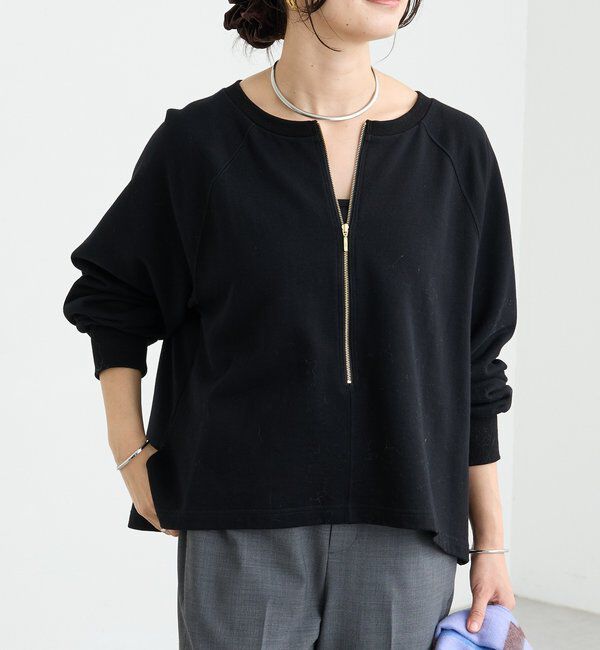  「【新色追加/抜け感◎】ハーフZIPスウェット」|Tシャツ・カットソー|