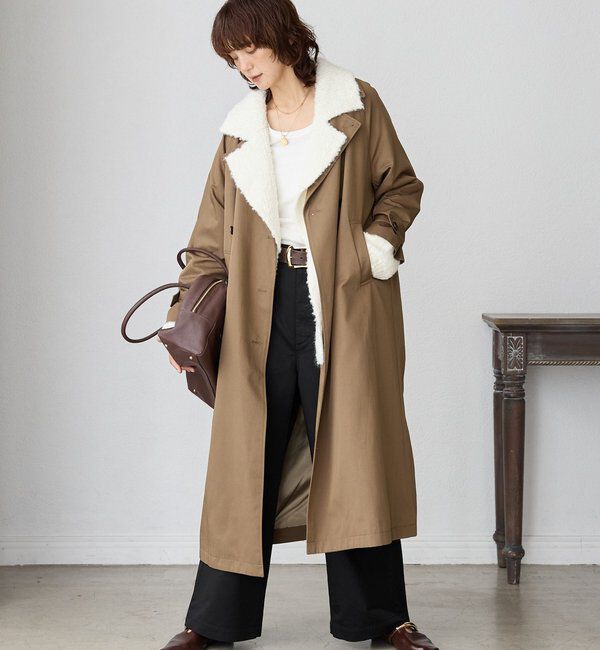  「【MONN.:.(モン)】オープンカラーコート」|その他|