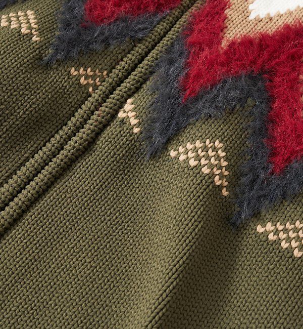  「【モダンな印象】ノルディックニットブルゾン」|カーディガン|