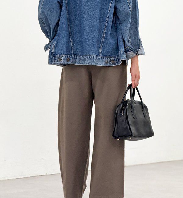  「【真冬まで暖か】両面起毛イージーストレートパンツ」|チノ|