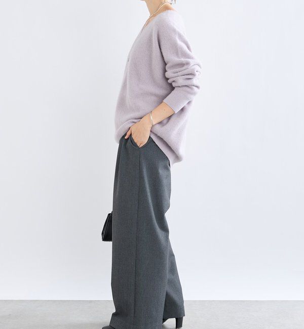  「【真冬もあたたか】裏起毛スラックスパンツ」|チノ|