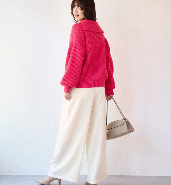  「【抜け感のある着こなしに】メランジスキッパーニット」|ニット・セーター|