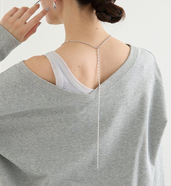  「【前後２way仕様】ボートネック2wayスウェット」|Tシャツ・カットソー|