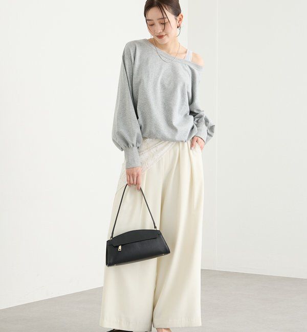  「【前後２way仕様】ボートネック2wayスウェット」|Tシャツ・カットソー|